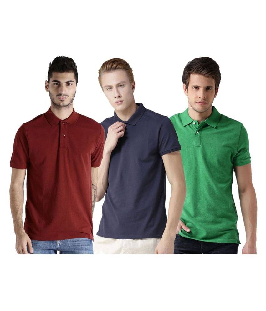     			Galatea Multicolor Slim Fit Polo T Shirt