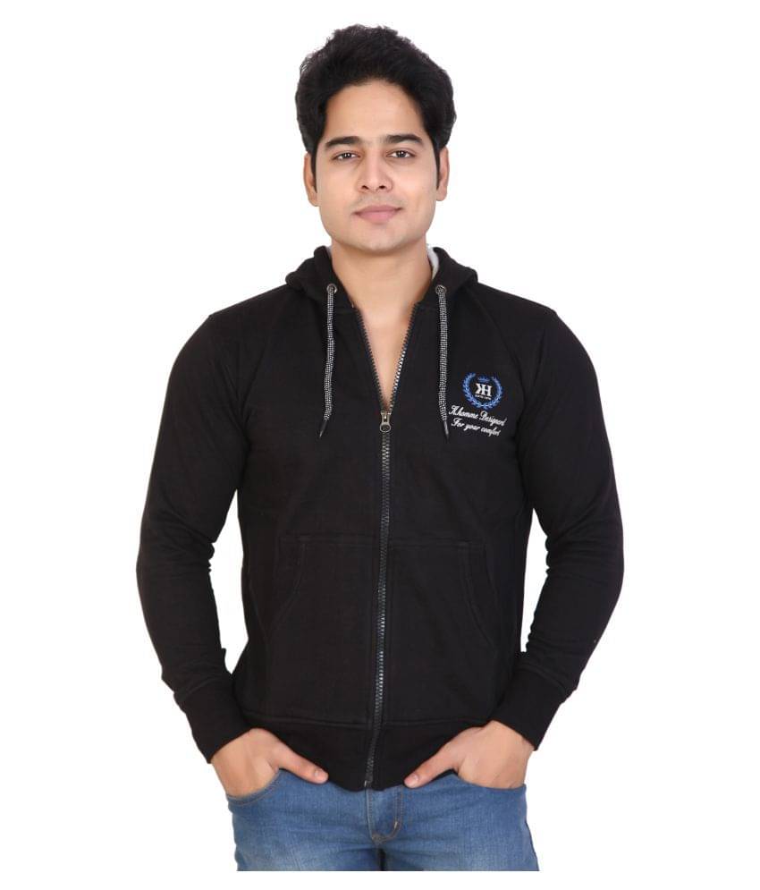     			Awack Black Hooded Sweatshirt