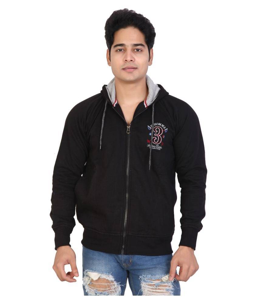     			Awack Black Hooded Sweatshirt