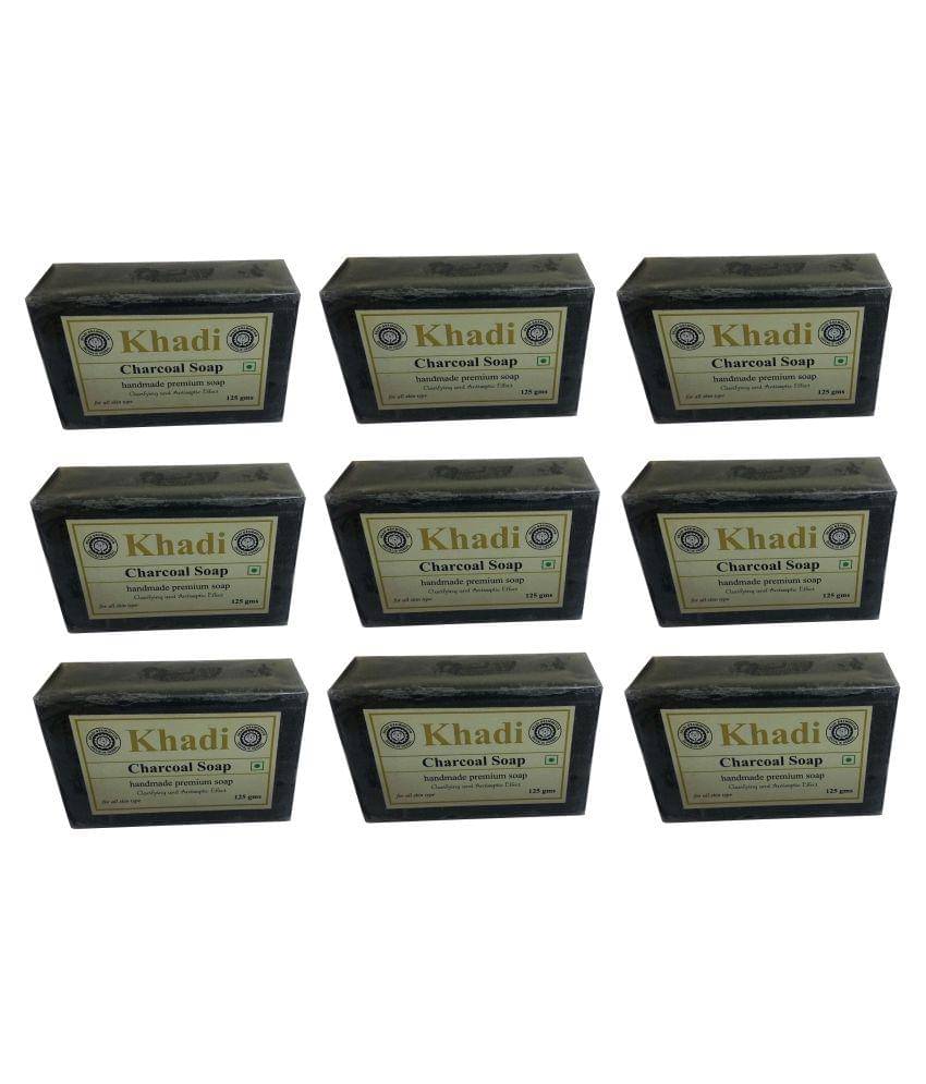 Khadi Herbal Shivalik Charcoal Pack of -9 pcs Soap 1125 gm Khadi Herbal Shivalik Charcoal Pack of -9 pcs Soap 1125 gm