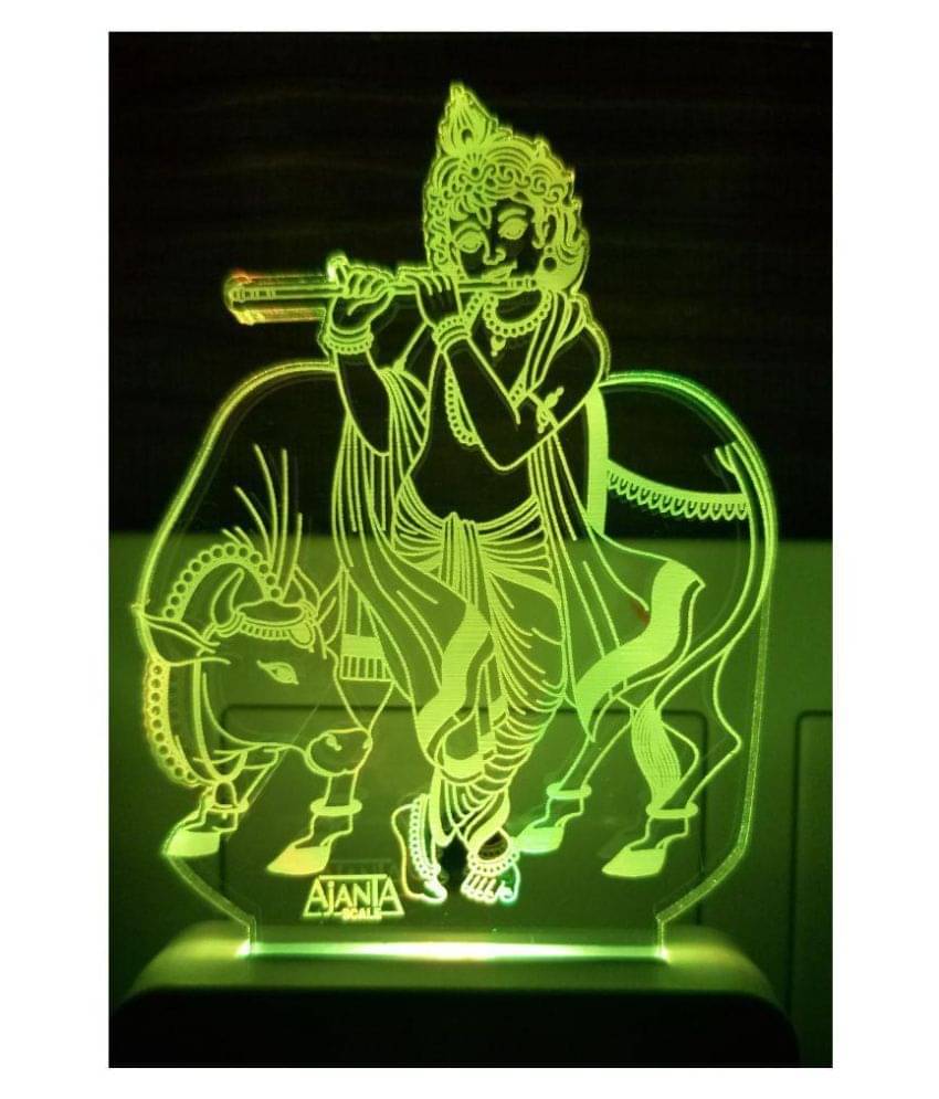     			Ajanta Krishna Bhagwan code: 2023 3D Night Lamp Multi - Pack of 1