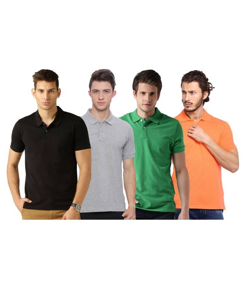 Galatea Multicolor Slim Fit Polo T Shirt Galatea Multicolor Slim Fit Polo T Shirt