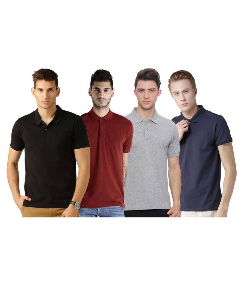 Galatea Multicolor Slim Fit Polo T Shirt Galatea Multicolor Slim Fit Polo T Shirt