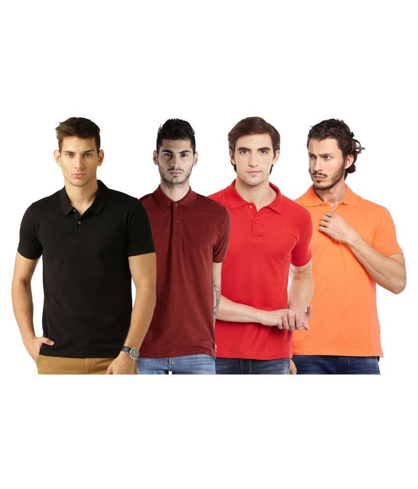 Galatea Multicolor Slim Fit Polo T Shirt Galatea Multicolor Slim Fit Polo T Shirt