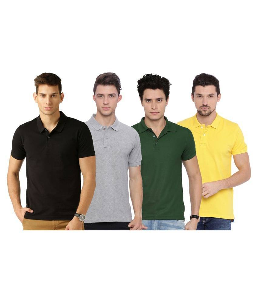 Galatea Multicolor Slim Fit Polo T Shirt Galatea Multicolor Slim Fit Polo T Shirt