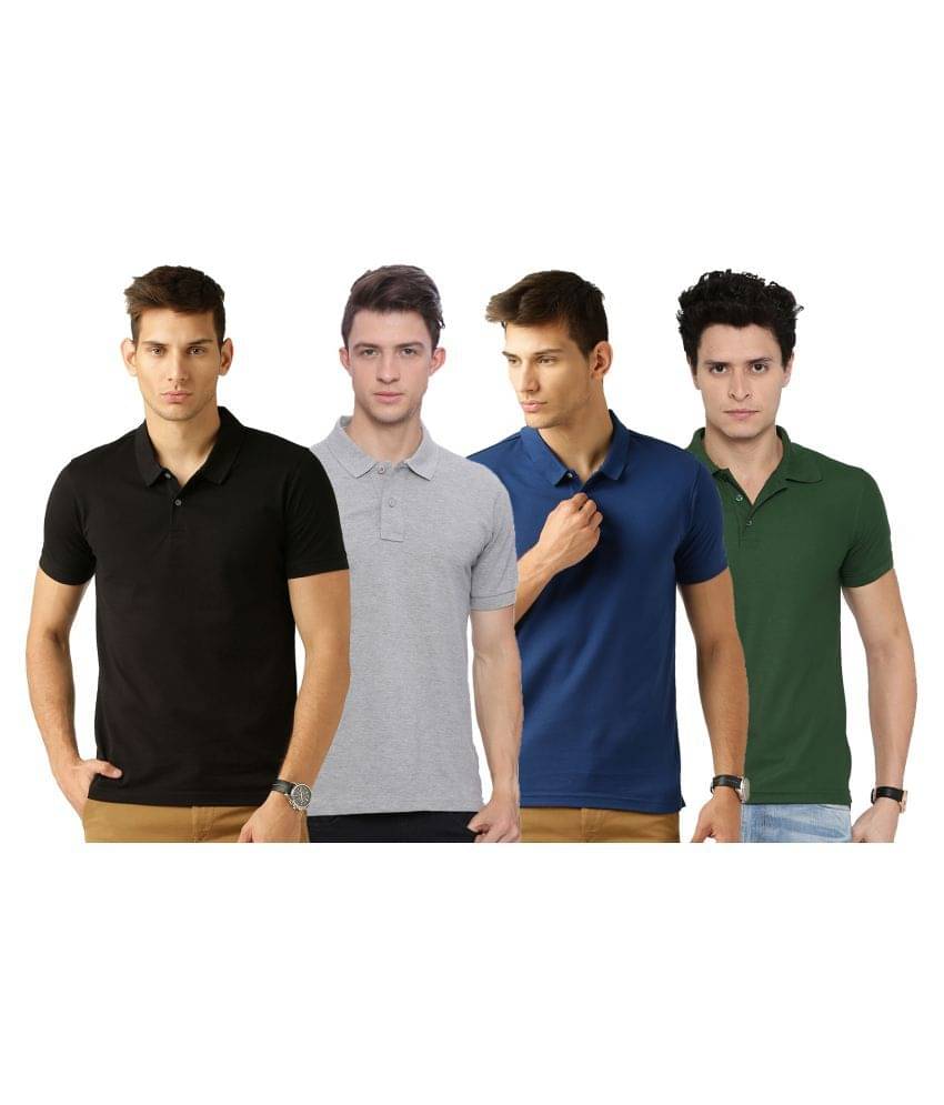     			Galatea Multicolor Slim Fit Polo T Shirt