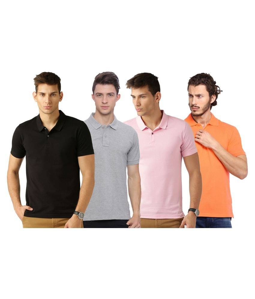     			Galatea Multicolor Slim Fit Polo T Shirt
