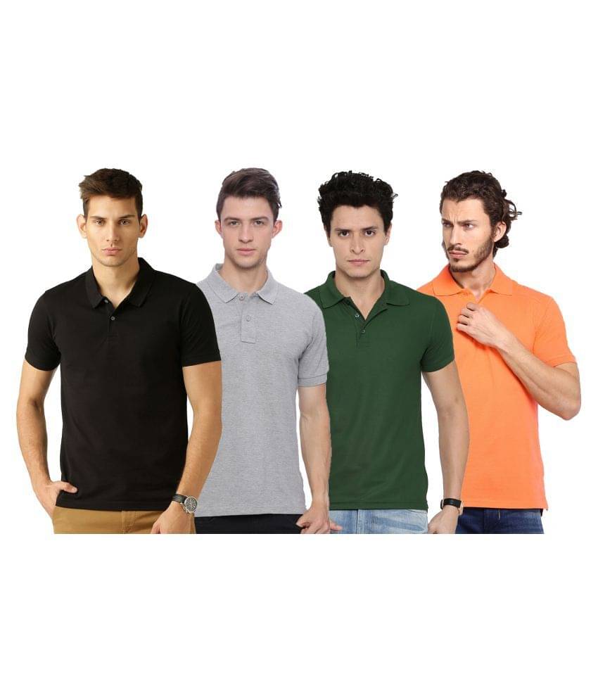     			Galatea Multicolor Slim Fit Polo T Shirt
