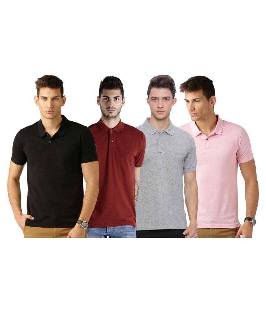     			Galatea Multicolor Slim Fit Polo T Shirt