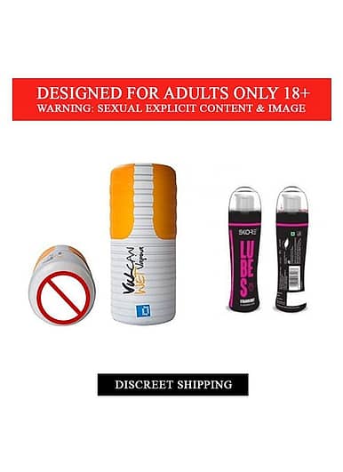 Vulcan- Wet Vagina Male Masturbation Cup- Skore Lubes – Strawberry