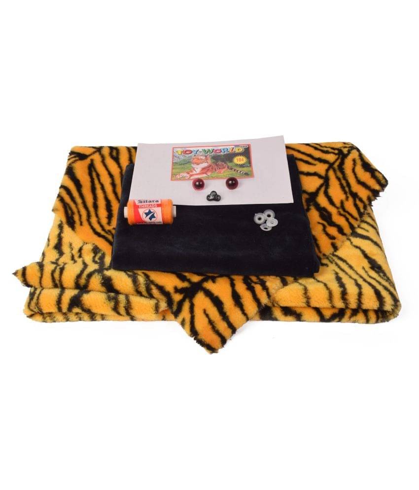 Vardhman - Fabric Soft Toys Tiger Making Kit (Pack of 1) Vardhman - Fabric Soft Toys Tiger Making Kit (Pack of 1)