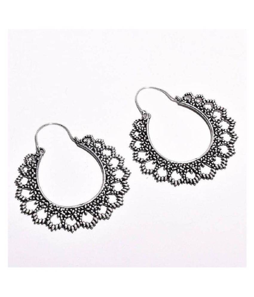 4 Pairs in Pack Handcrafted unique shaped lightweight statement earrings crafted with brass.Silver Oxdized Plated Brass Dangle Earring 4 Pairs in Pack Handcrafted unique shaped lightweight statement earrings crafted with brass.Silver Oxdized Plated Brass Dangle Earring