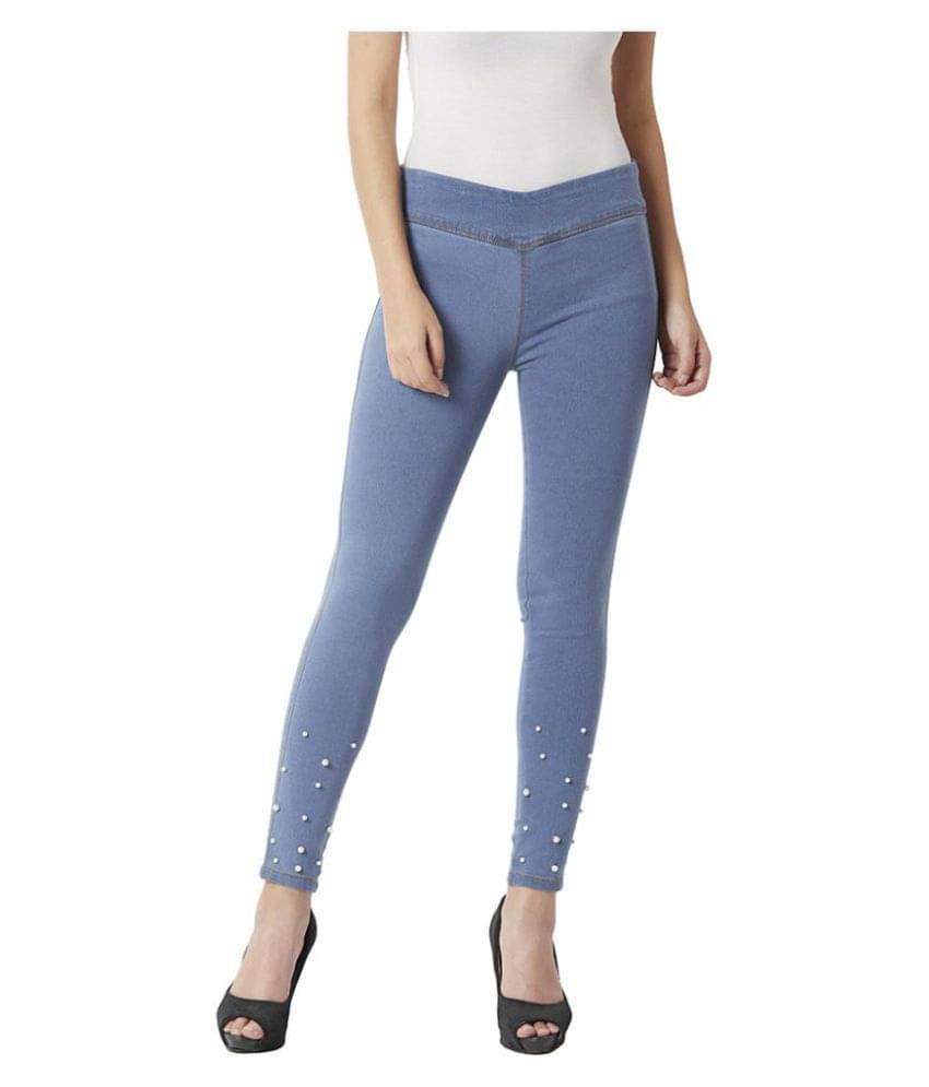     			Miss Chase Cotton Jeggings - Blue
