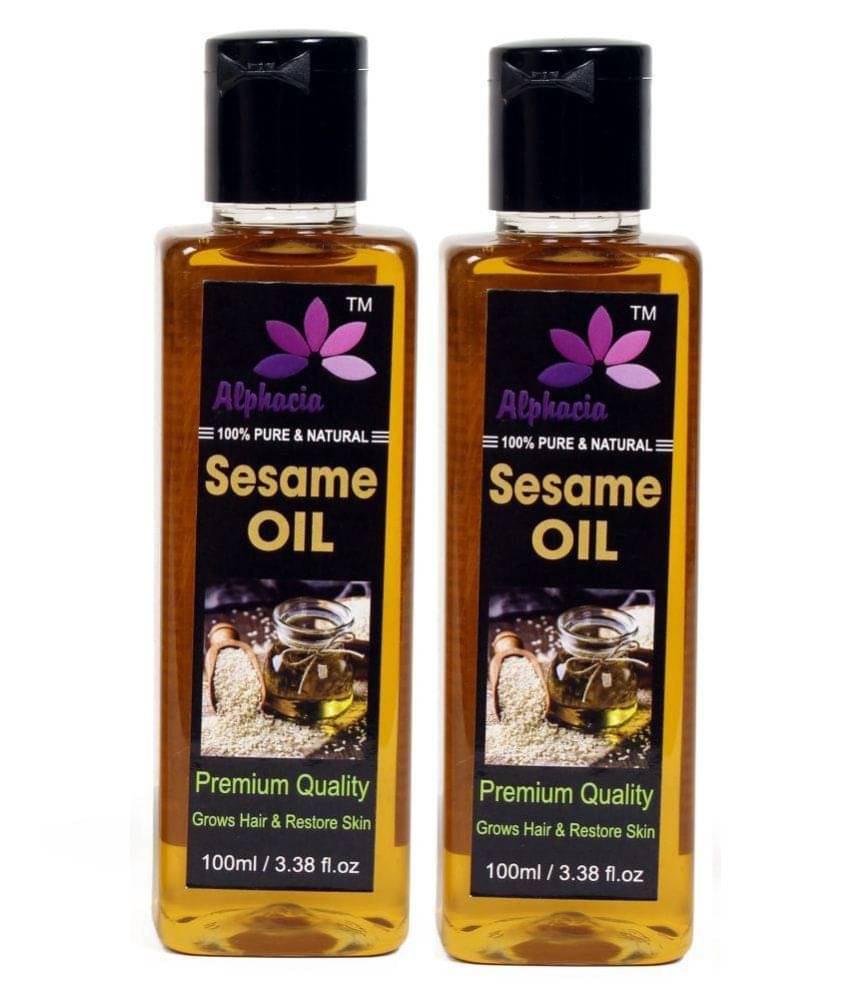 Alphacia 100% Pure & Natural Sesame Oil Hair Oil 200 ml Pack of 2     			Alphacia 100% Pure & Natural Sesame Oil Hair Oil 200 ml Pack of 2