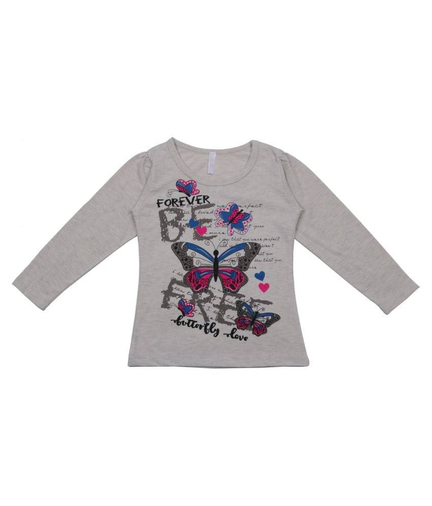     			NEUVIN Pack of 1 Girls 100% Cotton T-Shirts ( White )