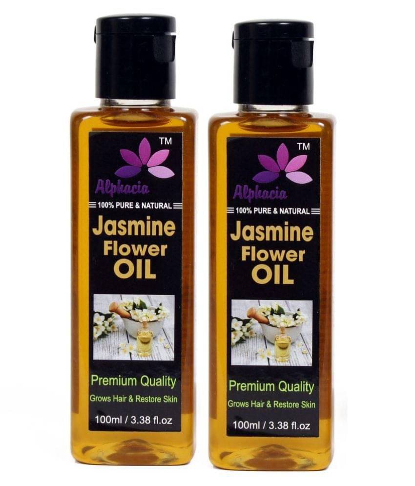 Alphacia 100% Pure & Natural Jasmine ( Chameli) Hair Oil & Skin Oil 200 ml Pack of 2 Alphacia 100% Pure & Natural Jasmine ( Chameli) Hair Oil & Skin Oil 200 ml Pack of 2