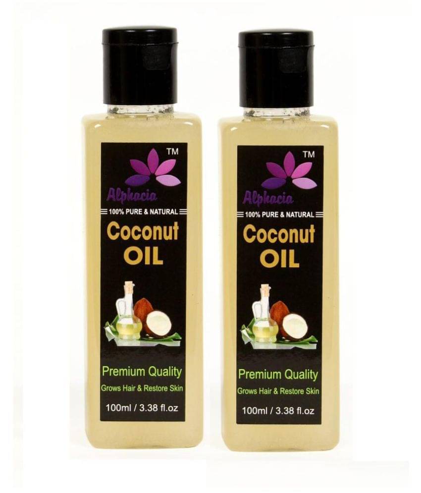 Alphacia 100% Pure & Natural Virgin Coconut Oil Hair Oil & Skin 200 ml Pack of 2 Alphacia 100% Pure & Natural Virgin Coconut Oil Hair Oil & Skin 200 ml Pack of 2