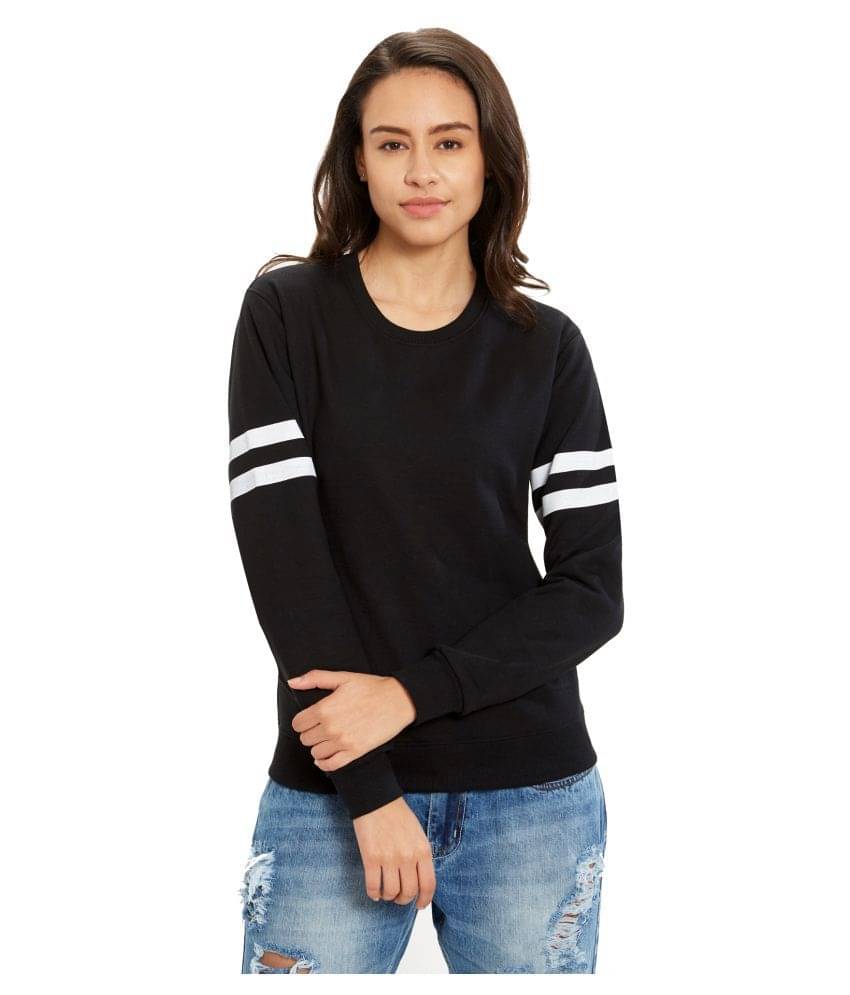     			Maniac Cotton - Fleece Black Non Hooded Sweatshirt