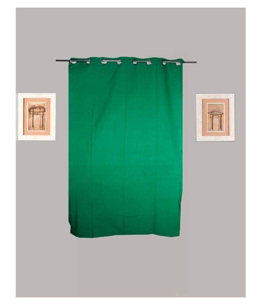     			Tidy Single Window Eyelet Cotton Curtains Green