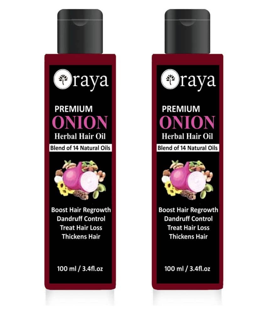 ORAYA ONION Hair Oil Blend 14 Natural Oil For Hair Growth- 100 ml Pack of 2