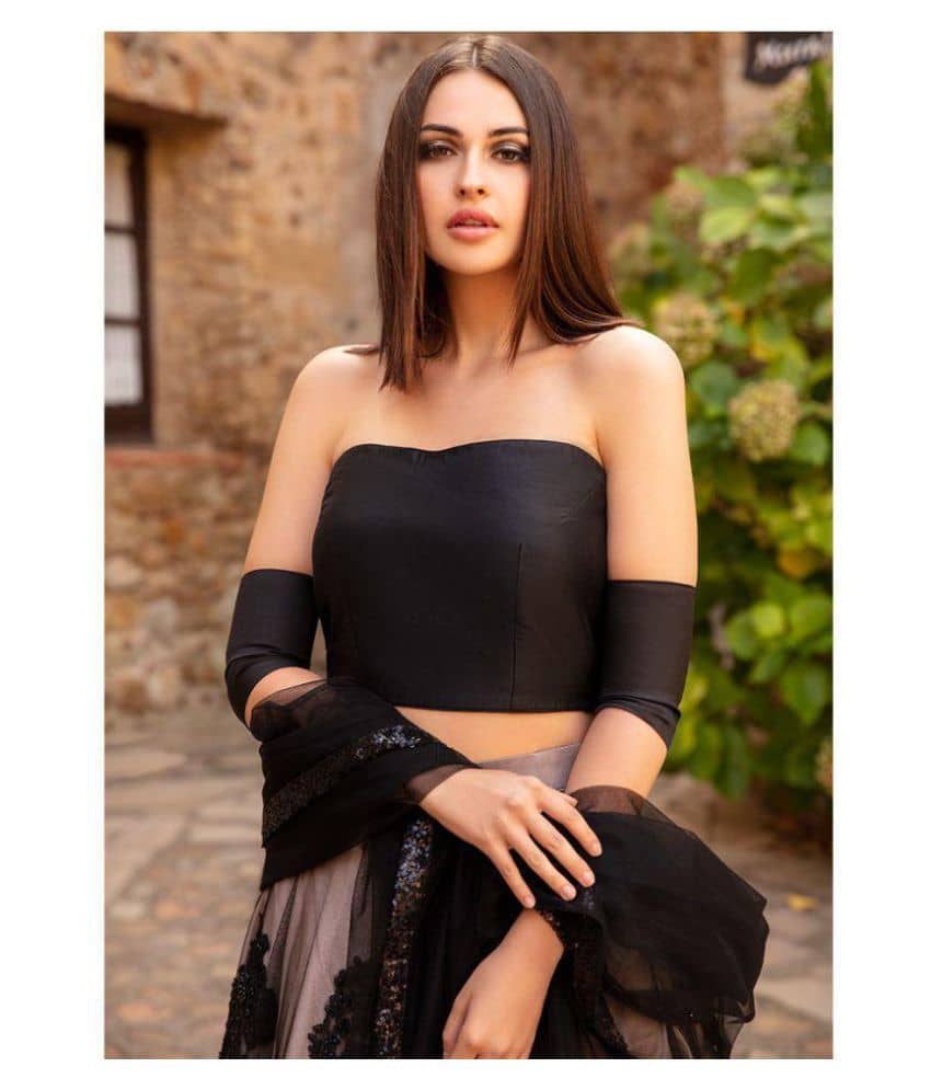 black dress with net Melinda | Black Square-Neck Midi Dress With Mesh Detailing main image 1