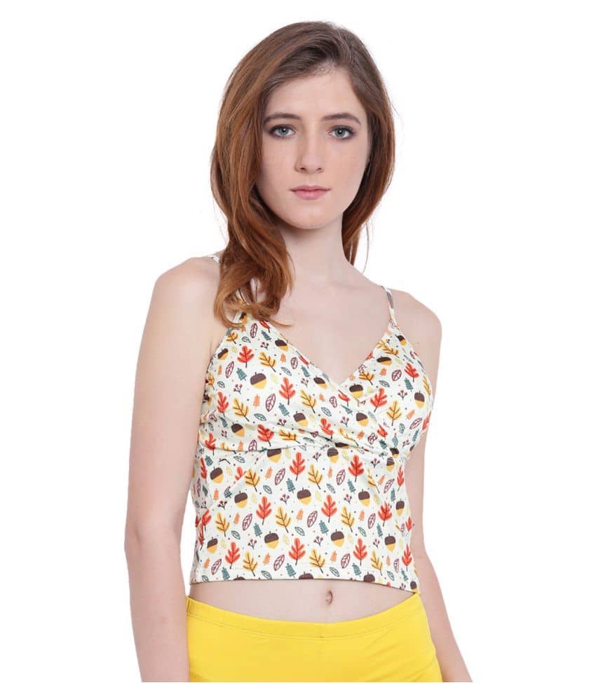 La Intimo Polyester Lightly Padded Women's Cami bra ( Multi Color )