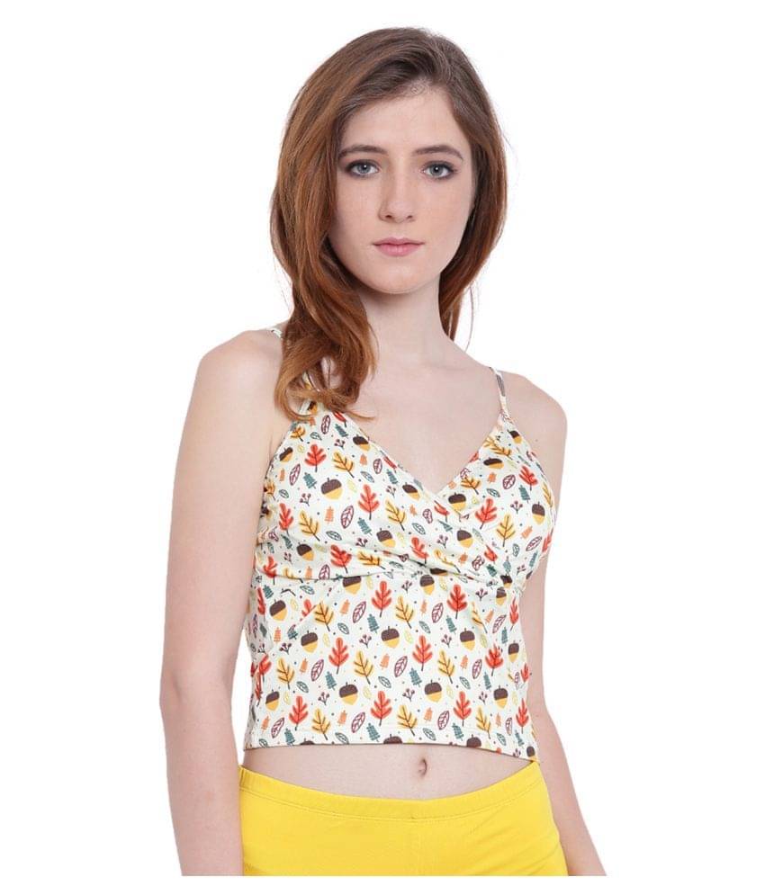     			La Intimo Polyester Cami Bra - Multi Color