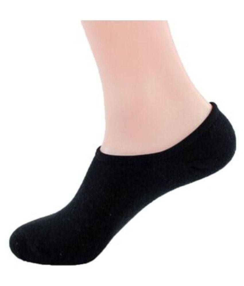     			Tahiro Black Cotton Footies Loafer Socks - Pack Of 1