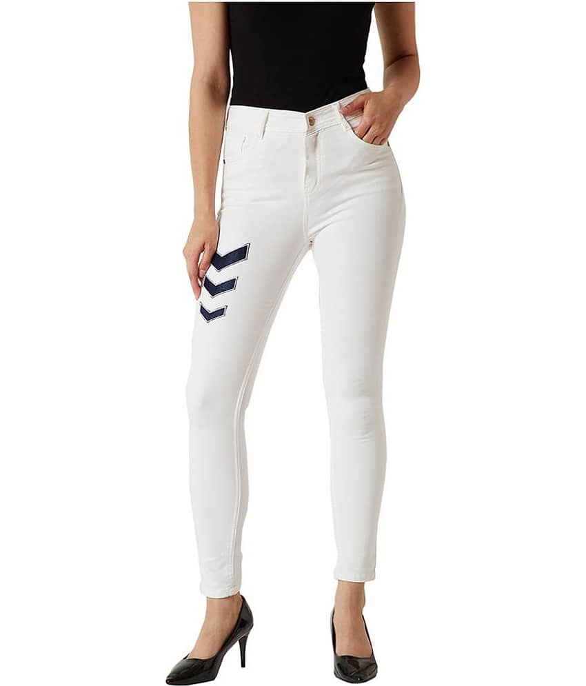 Miss Chase Denim Jeans - White - Jeans | Buy online on ZillyBuy