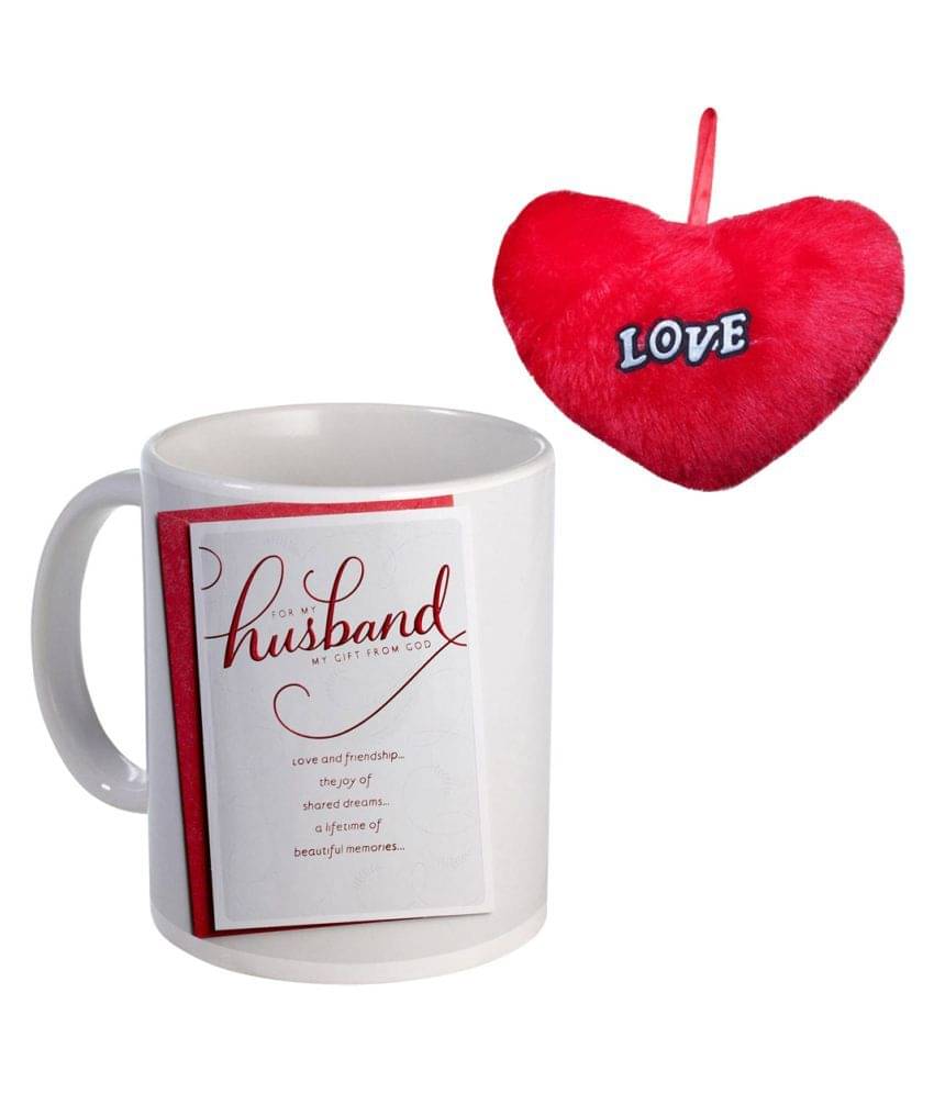     			COLOR YARD for my husband my gift from god with red heart  Ceramic Coffee Mug 1 Pcs 320 mL