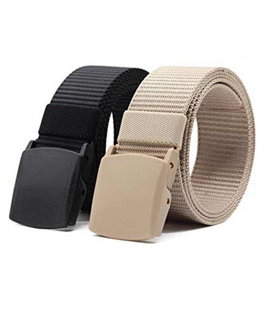 Edifier - Multicolor Nylon Men's Casual Belt ( Pack of 2 ) Edifier - Multicolor Nylon Men's Casual Belt ( Pack of 2 )