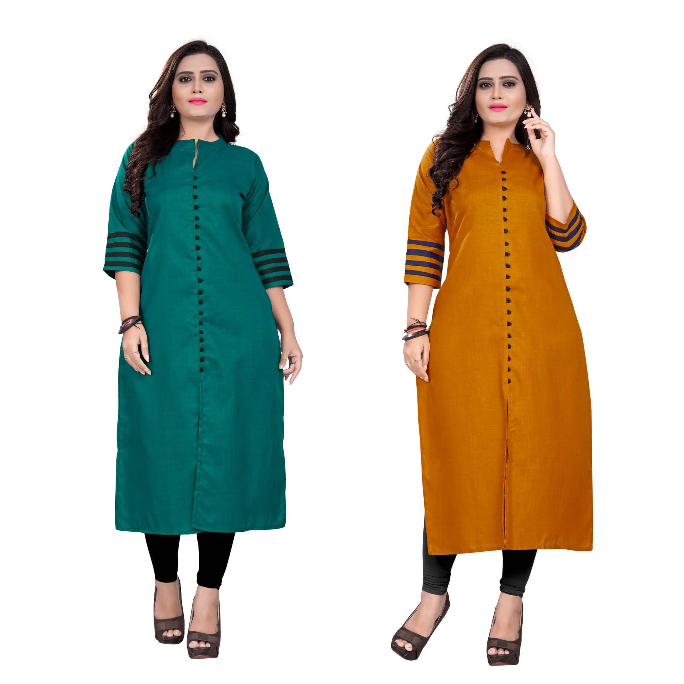Shagun Multicolor Cotton Front Slit Kurti - Kurtis, Tunics | Buy online on ZillyBuy
