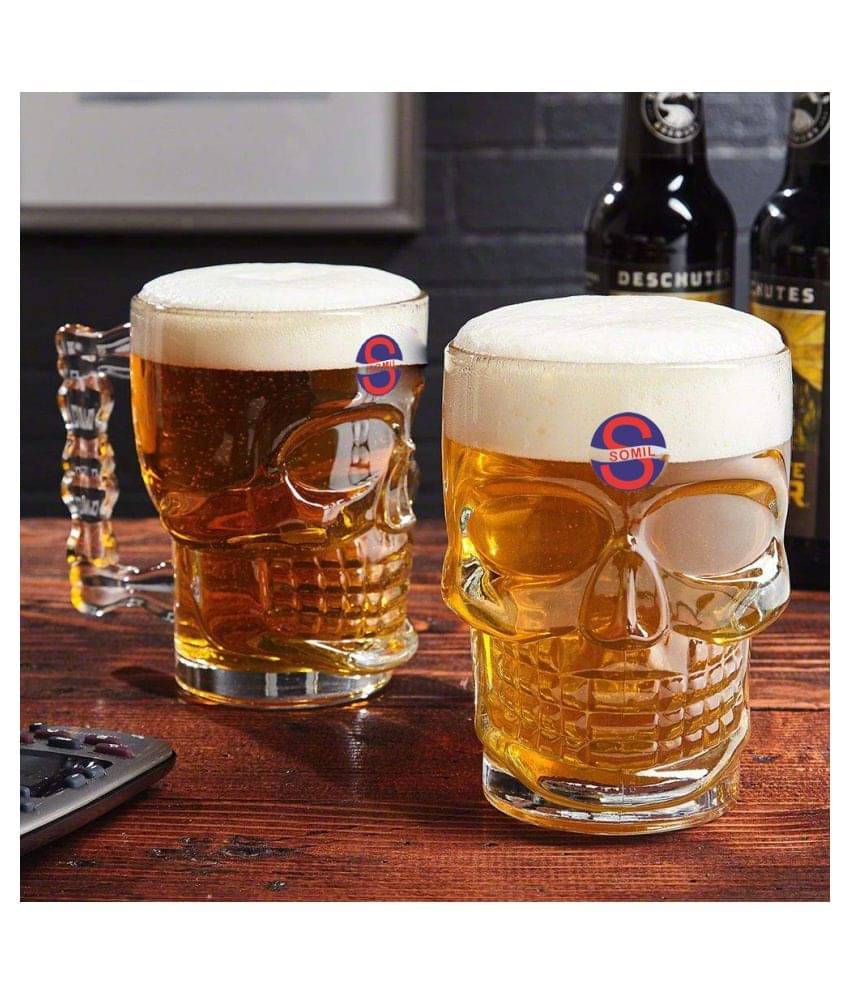     			Afast Beer Mug Glasses Set,  500 ML - (Pack Of 2)