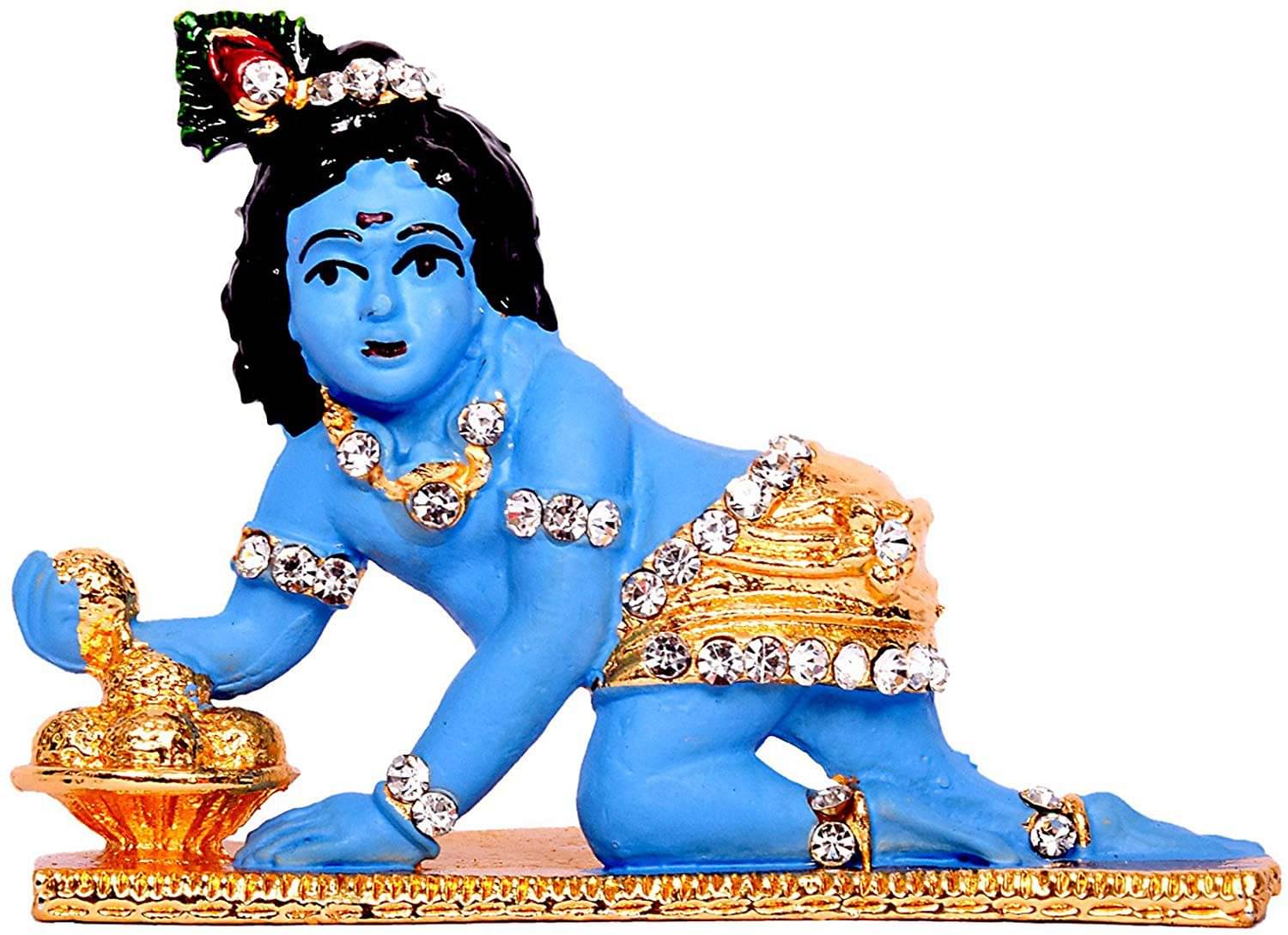     			RUDRA DIVINE Krishna Brass Idol