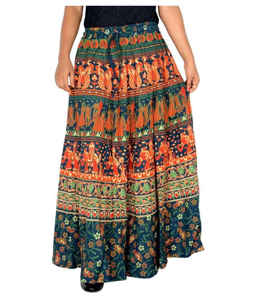     			Sttoffa Cotton Wrap Skirt - Green