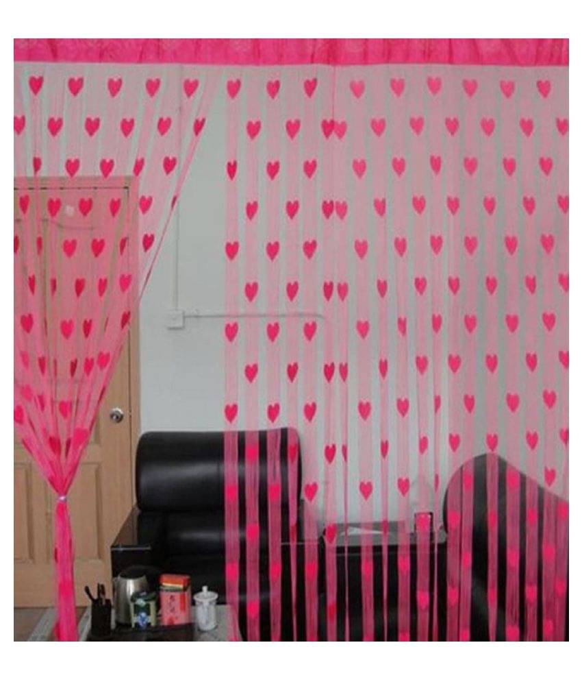 YUTIRITI Heart Semi-Transparent Eyelet Curtain 6 ft Single - Multi YUTIRITI Heart Semi-Transparent Eyelet Curtain 6 ft Single - Multi