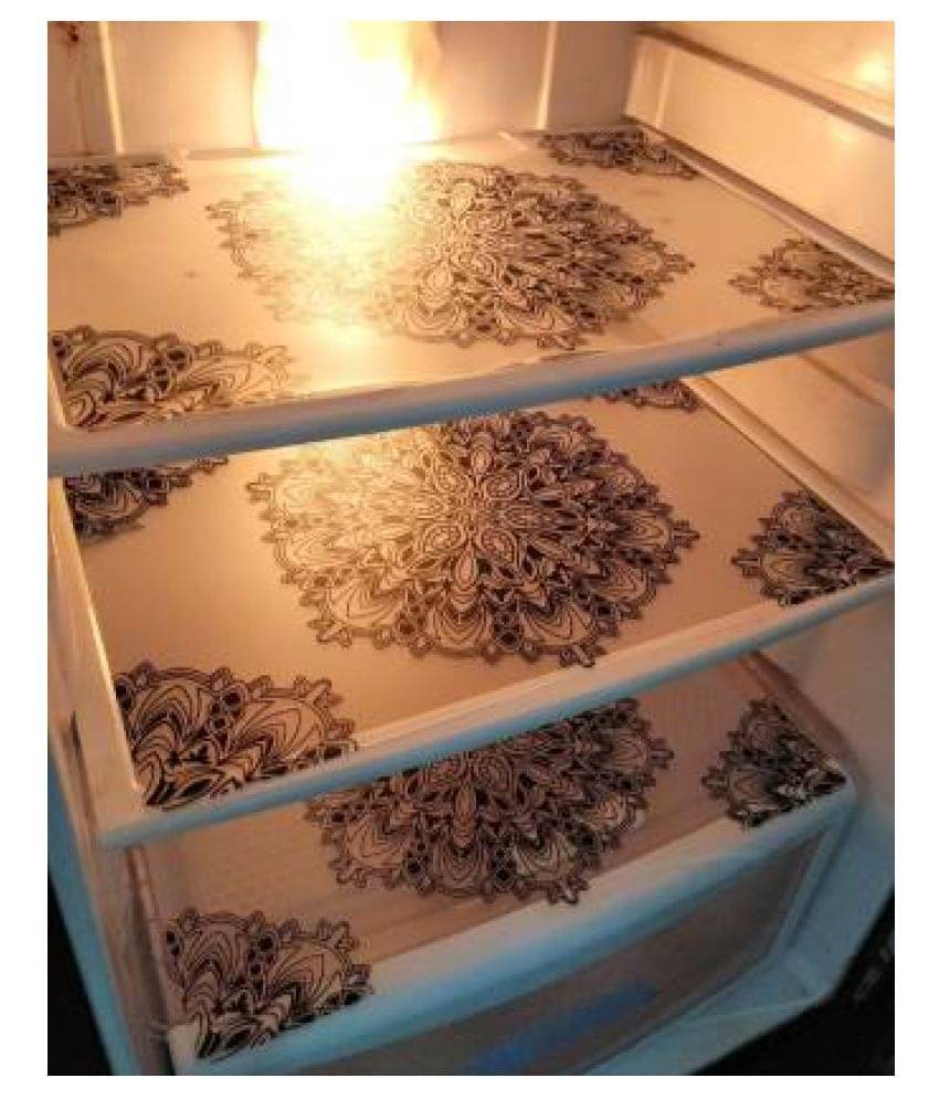 Set of 3 PVC Black Fridge Mats Set of 3 PVC Black Fridge Mats