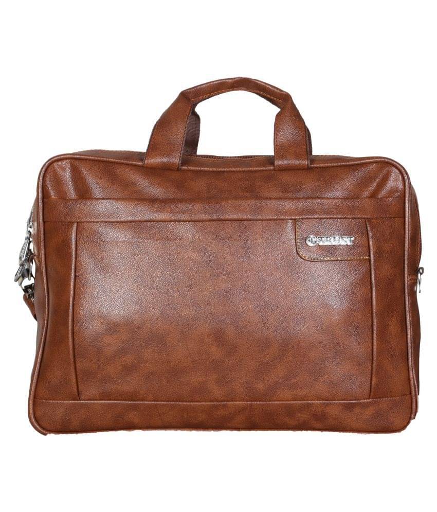     			Trust Tan P.U. Office Messenger Bag