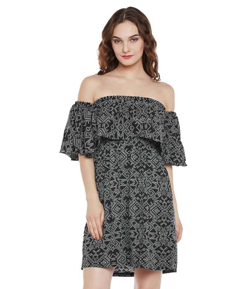 Miss Chase Crepe Multi Color Skater Dress Miss Chase Crepe Multi Color Skater Dress