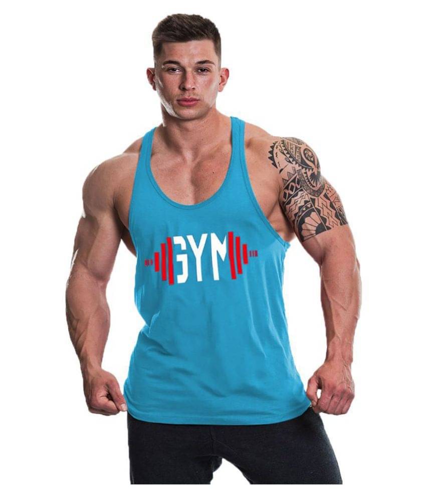 THE BLAZZE Turquoise Sleeveless Vests Single     			THE BLAZZE Turquoise Sleeveless Vests Single