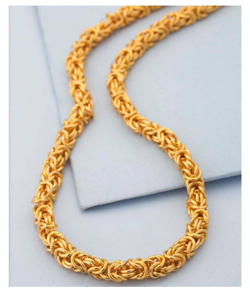WORLD OF JEWELS Gold Plated Chain ( Set of 1 )     			WORLD OF JEWELS Gold Plated Chain ( Set of 1 )