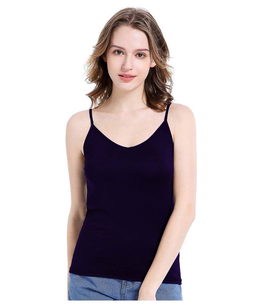 THE BLAZZE Cotton Camisoles - Navy     			THE BLAZZE Cotton Camisoles - Navy