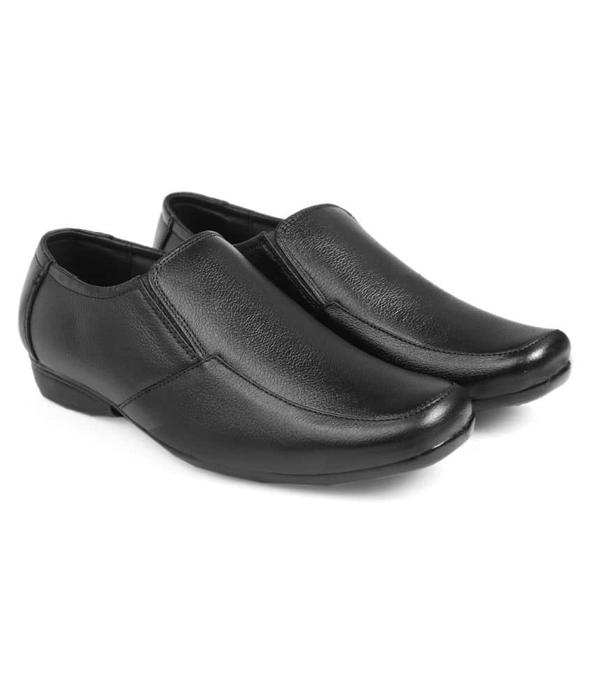 BXXY Slip On Genuine Leather Black Formal Shoes - Formal Shoes | Buy online on ZillyBuy