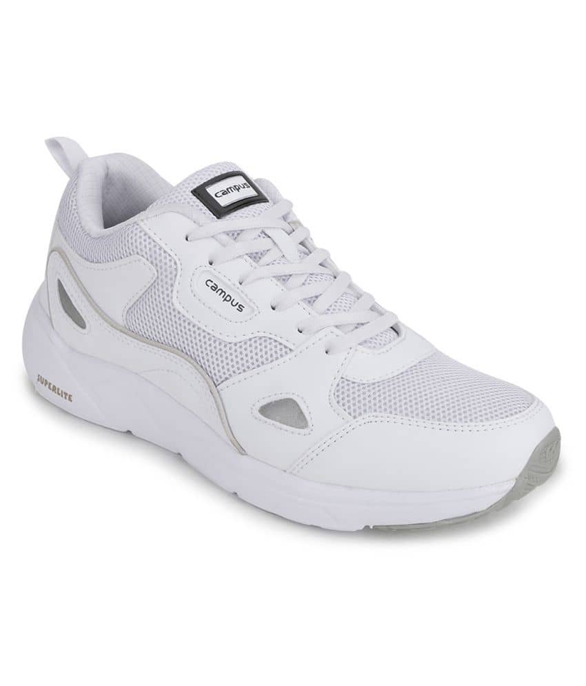 Campus WISDOM White  Men's Sports Running Shoes - Sports Shoes | Buy online on ZillyBuy