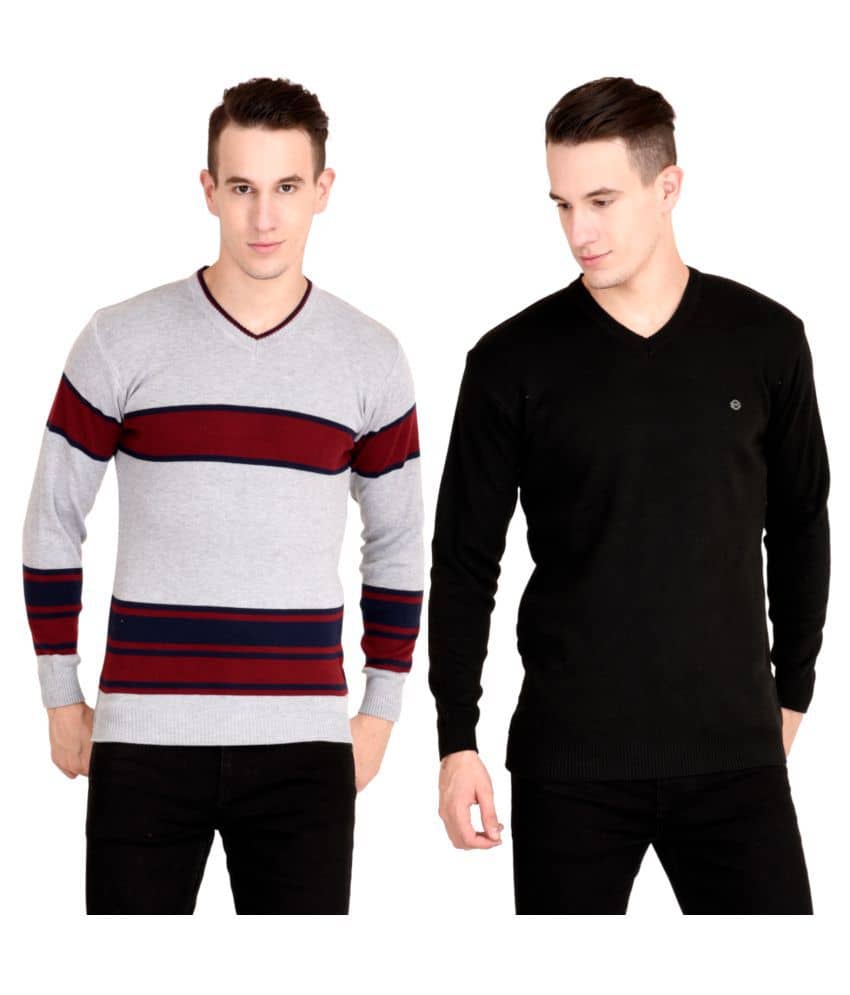 NEUVIN Multi V Neck Sweater