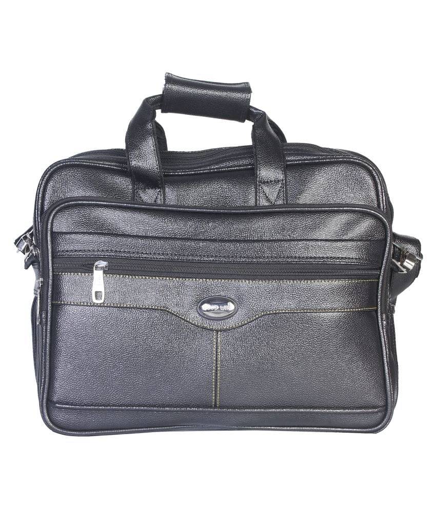    			Goodwin Black P.U. Office Messenger Bag