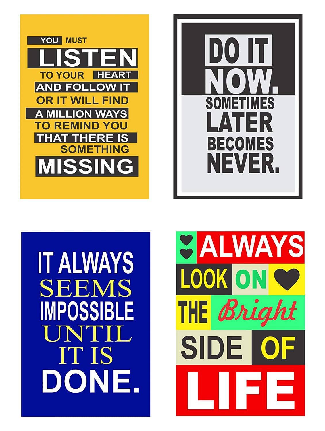 Asmi Collection Motivational Quotes Vinyl Wall Poster Without Frame