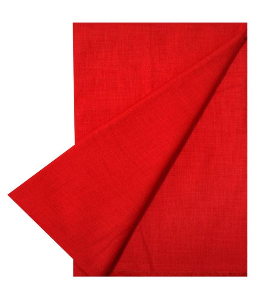 KUNDAN SULZ GWALIOR Red Cotton Blend Unstitched Shirt pc KUNDAN SULZ GWALIOR Red Cotton Blend Unstitched Shirt pc