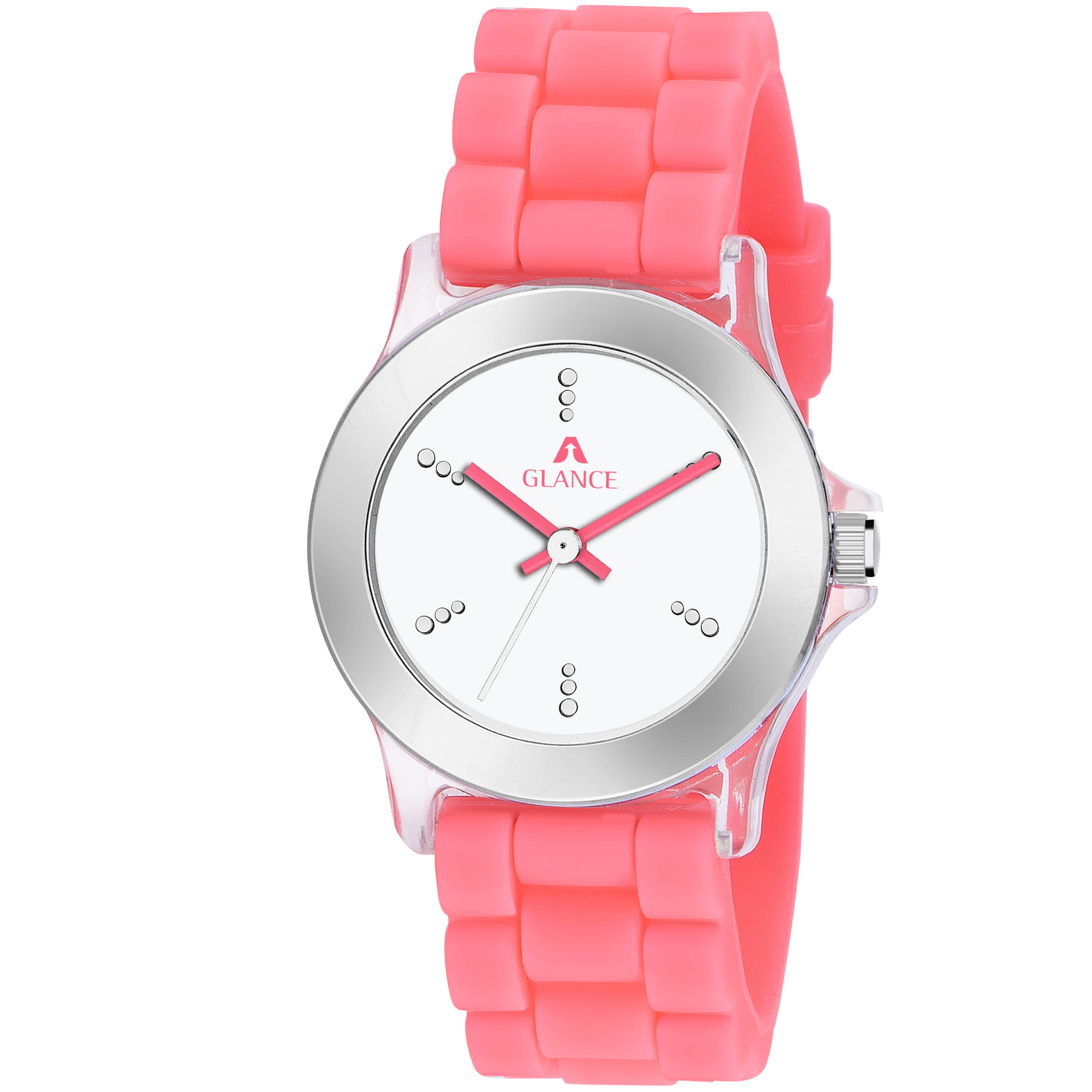 Aglance - Pink Silicon Analog Womens Watch