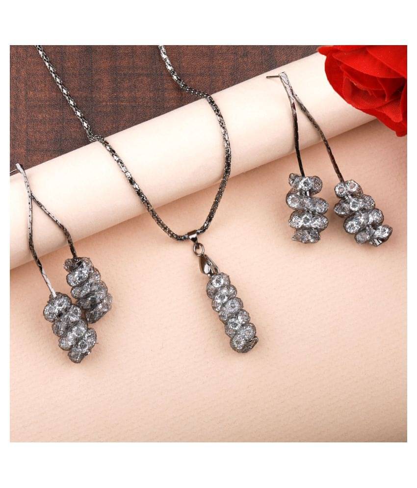     			Silver Shine Alloy Black Contemporary Antique